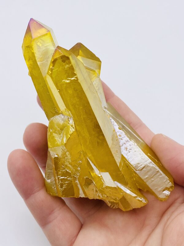 Yellow Aura Quartz cluster - Image 5